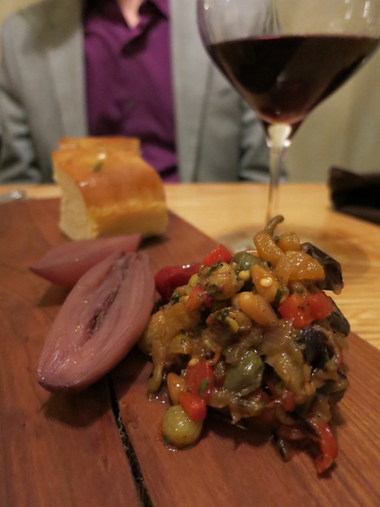 Caponata and pickled onions