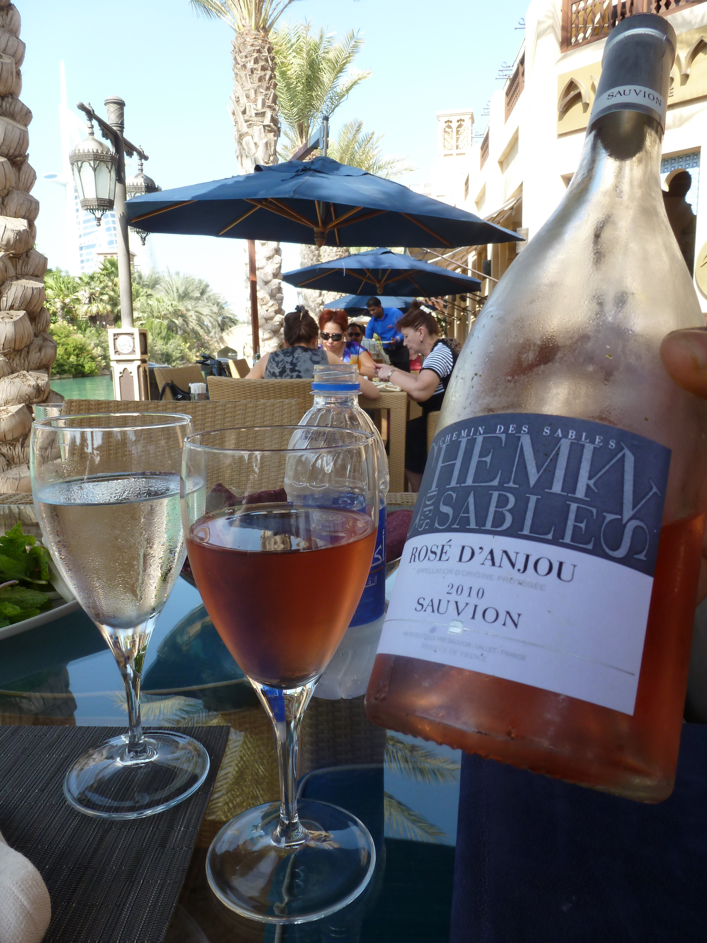 Drinking Rosé d'Anjou in Dubai