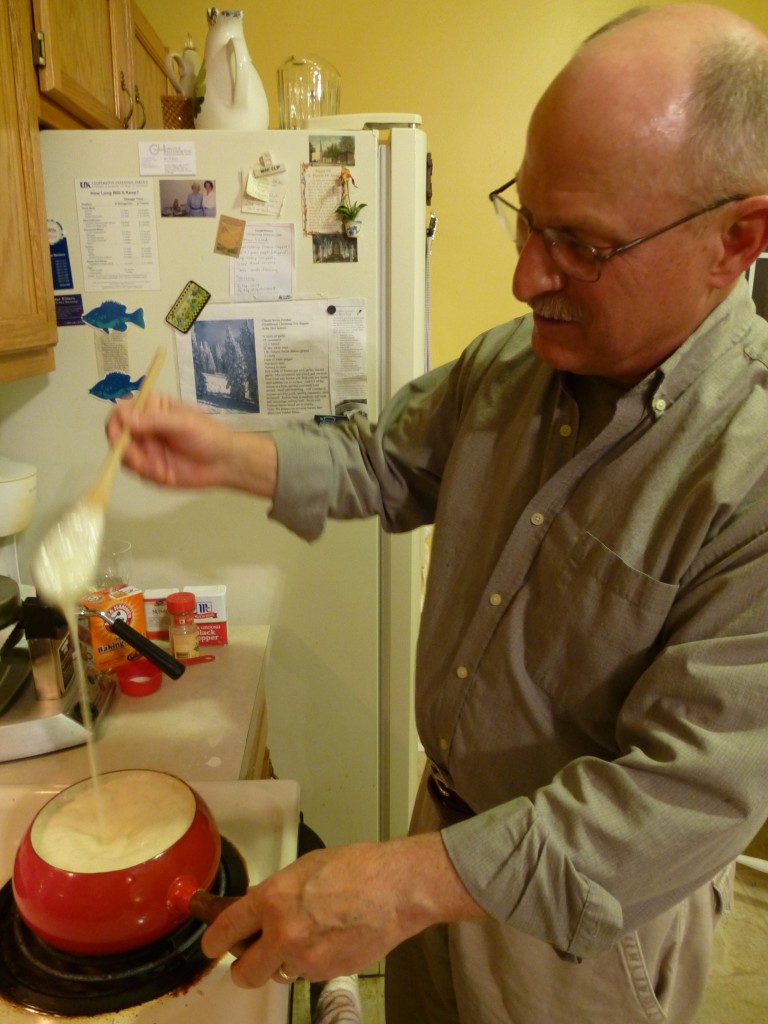 Making the fondue