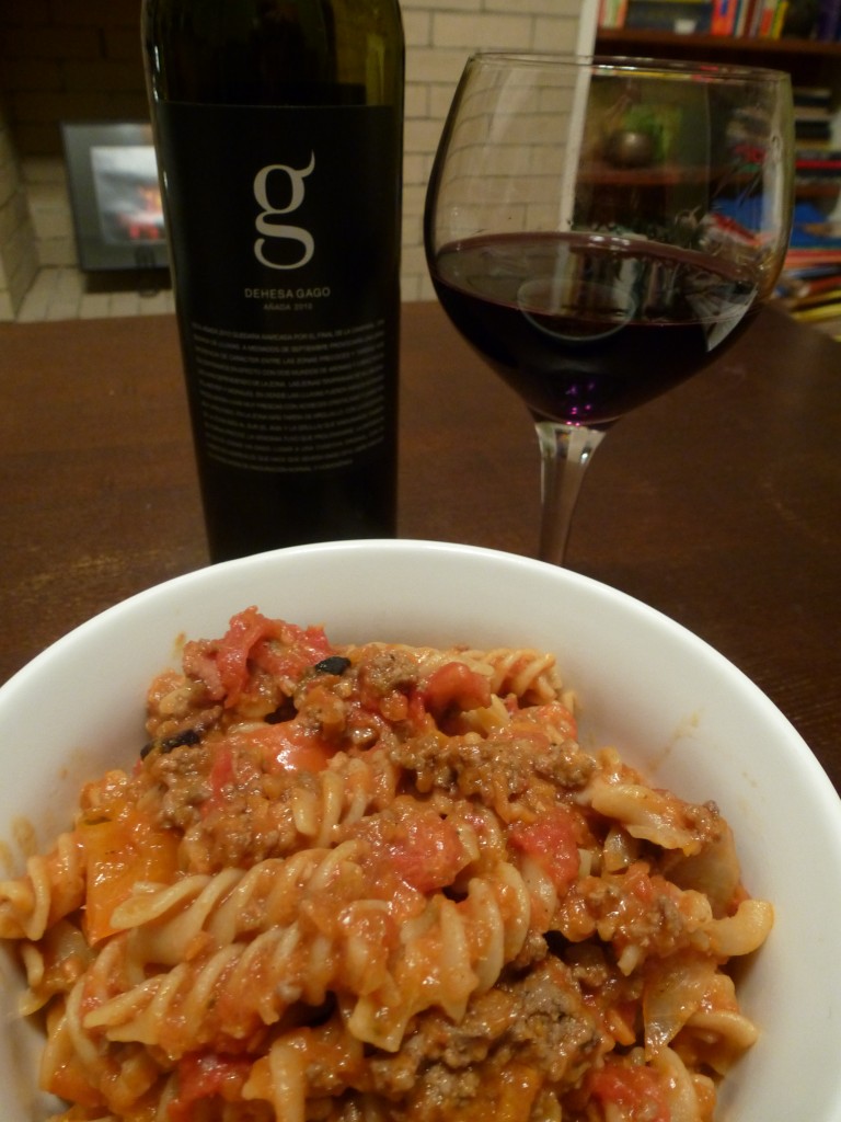 Toro paired with fusilli Bolognese