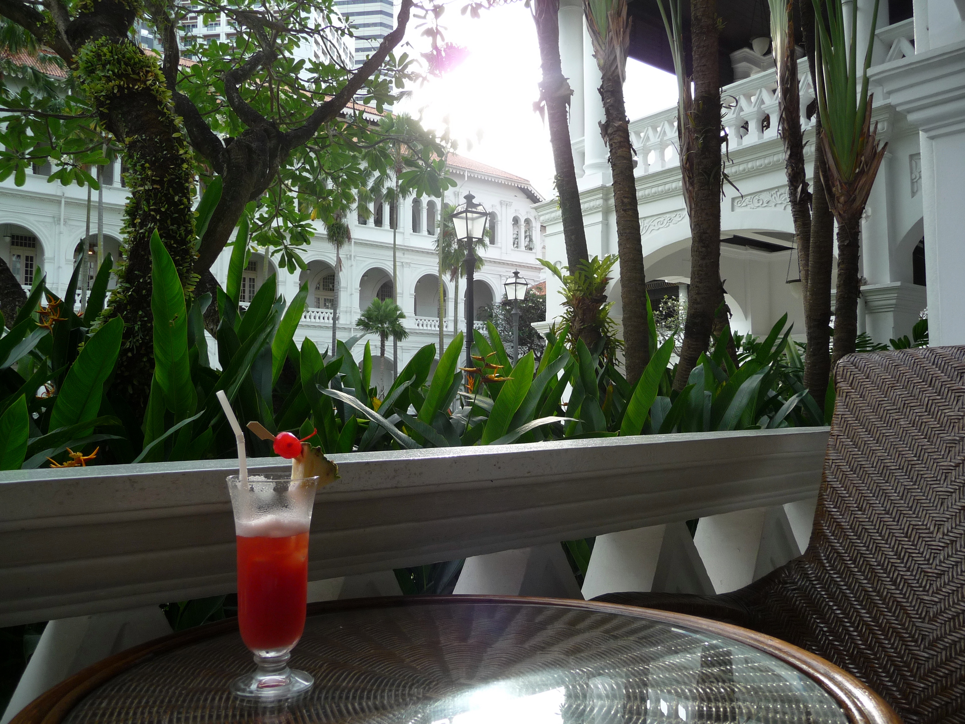 Drinking a Singapore Sling in Singapore