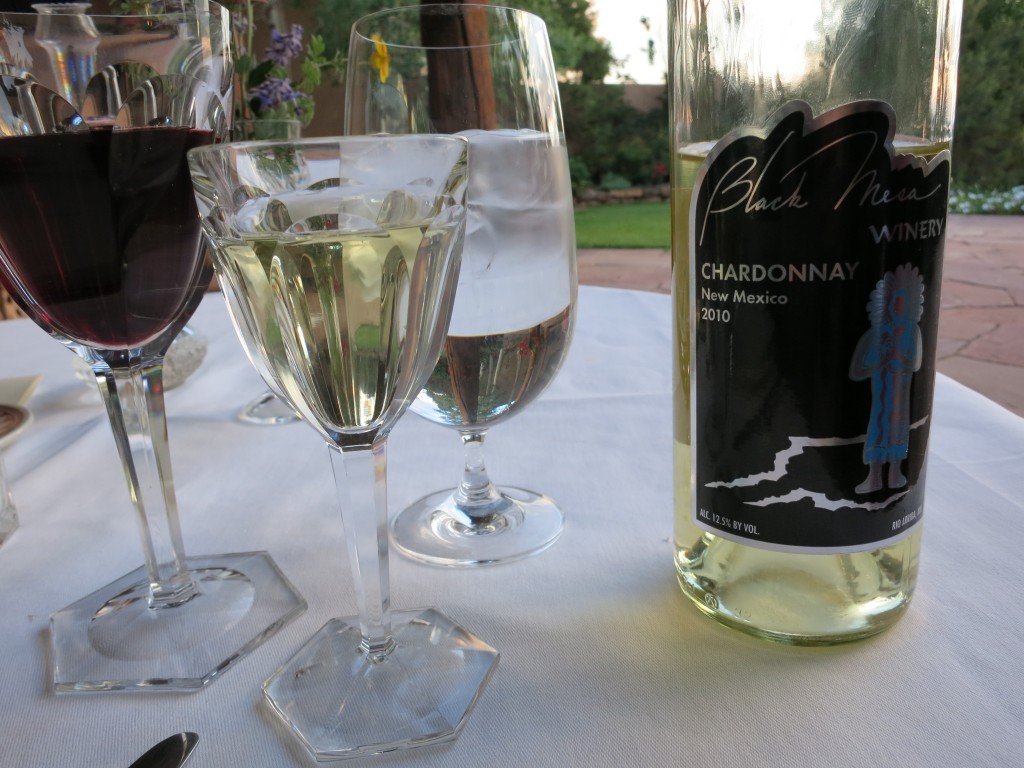Black Mesa Chardonnay at the Hacienda del Cerezo