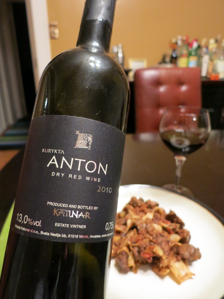 Katunar "Kurykta Anton" Syrah, with boeuf Bourguignon