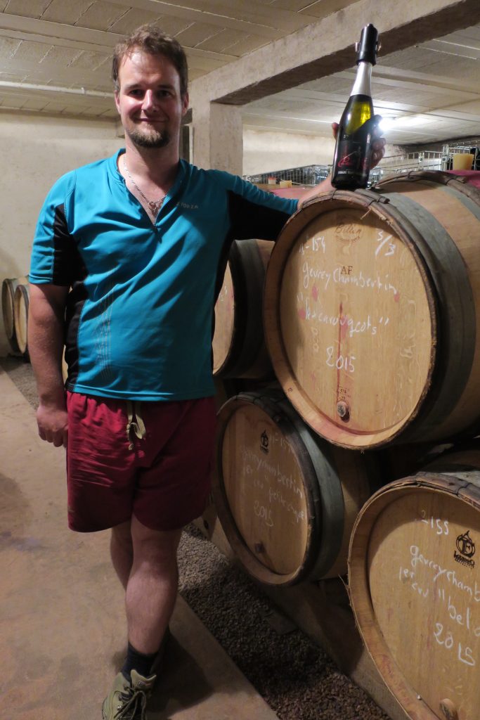 Winemaker Laurent Trapet in his family's cellar